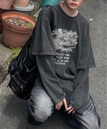 Chikashitsu +（チカシツプラス）の「【GARMENTS】長袖Tシャツ（Tシャツ/カットソー）」