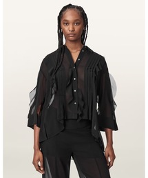 ALLSAINTS | MINNA SHEER FRILL SHIRT | MINNA シアー フリル シャツ(シャツ/ブラウス)