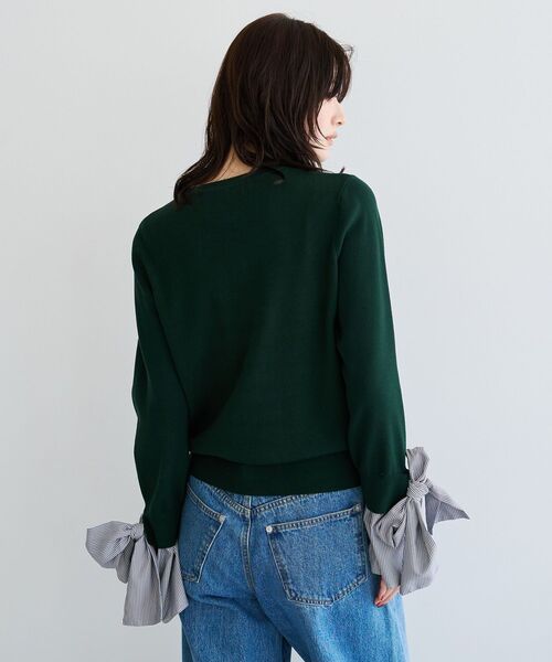 YECCA VECCA(イェッカヴェッカ)の「2way袖リボンカーディガン(カーディガン/ボレロ・レディース・ブラック/グリーン/グレイッシュベージュ・FREE)」の20枚目の写真