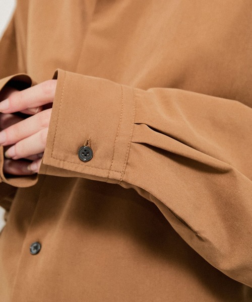 Alfred Alex(アルフレッドアレックス)の「【Alfred Alex】Oversized Textured Shirt / オーバーサイズ テクスチャー 長袖シャツ(シャツ/ブラウス・メンズ・スミクロ/キャメル/ブラウン・M/L)」の17枚目の写真