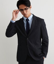 THE SHOP TK （ザ ショップ ティーケー ）の「【ストレッチ／洗濯機OK／セットアップ可】デニムライク ジャケット（スーツジャケット）」