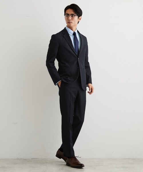 THE SHOP TK (ザ ショップ ティーケー )の「【ストレッチ/洗濯機OK/セットアップ可】デニムライク ジャケット(スーツジャケット・メンズ・ネイビー/ブラック・01/02/03/04)」の9枚目の写真