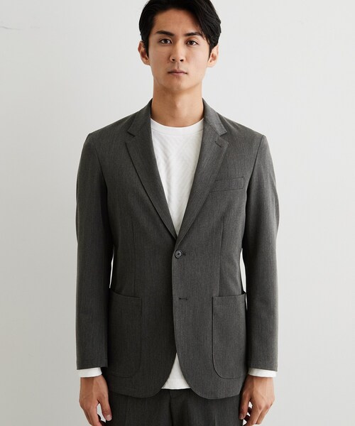 THE SHOP TK (ザ ショップ ティーケー )の「【ストレッチ/洗濯機OK/セットアップ可】デニムライク ジャケット(スーツジャケット・メンズ・ネイビー/ブラック・01/02/03/04)」の11枚目の写真