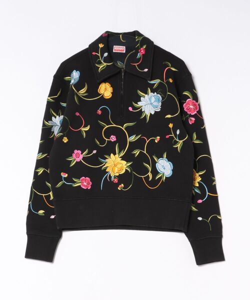 KENZO(ケンゾー)の「KENZO WILDFLOWER HALF ZIP SWEATSHIRT(スウェット・メンズ・ブラック系その他5・X-LARGE/MEDIUM/LARGE/SMALL)」の1枚目の写真
