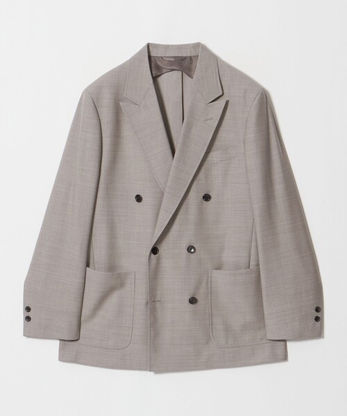 UNITED ARROWS(ユナイテッドアローズ)の「ワンフォーティー サテン オーディナリー ダブル 6ボタン テーラードジャケット(テーラードジャケット・メンズ・ベージュ/ダークグレー・M/S/XL/L)」の13枚目の写真