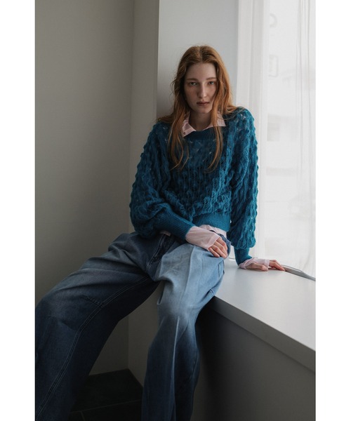 tento(テント)の「Tucked Barrel-Leg Jeans(デニムパンツ・レディース・ブルー/ブラック・36/38)」の6枚目の写真
