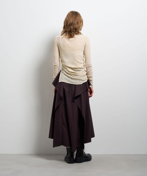 LANVIN en Bleu（ランバンオンブルー）の「フロッキーチュールドレープカットソー（Tシャツ/カットソー・レディース・ベージュ/ブラウン・38）」の5枚目の写真