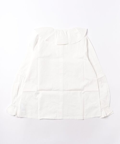 MAKE YOUR DAY(メイクユアデイ)の「ビッグフリルカラーブラウス■150.160cm(シャツ/ブラウス・キッズ・オフホワイト/レッド・150/160)」の11枚目の写真