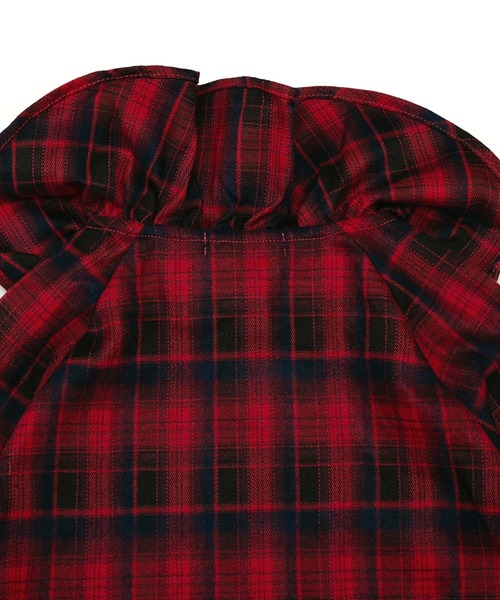 MAKE YOUR DAY(メイクユアデイ)の「ビッグフリルカラーブラウス■150.160cm(シャツ/ブラウス・キッズ・オフホワイト/レッド・150/160)」の10枚目の写真