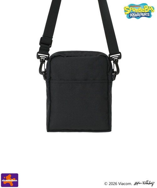 Manhattan Portage（マンハッタンポーテージ）の「CITY LIGHTS (SM) W/PL VER 2 BP CORDURA RIPSTOP POLYESTER / SPONGE BOB（ショルダーバッグ・メンズ・ブラック・X-SMALL）」の4枚目の写真