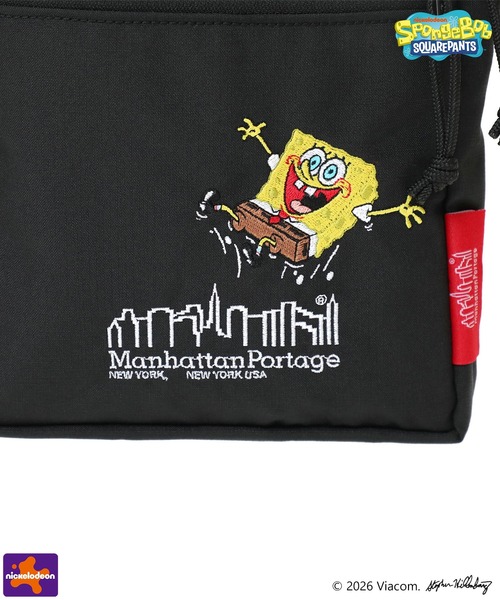 Manhattan Portage（マンハッタンポーテージ）の「CITY LIGHTS (SM) W/PL VER 2 BP CORDURA RIPSTOP POLYESTER / SPONGE BOB（ショルダーバッグ・メンズ・ブラック・X-SMALL）」の10枚目の写真