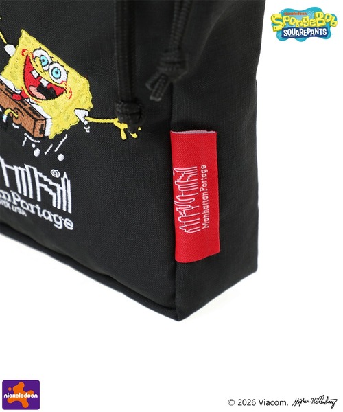 Manhattan Portage（マンハッタンポーテージ）の「CITY LIGHTS (SM) W/PL VER 2 BP CORDURA RIPSTOP POLYESTER / SPONGE BOB（ショルダーバッグ・メンズ・ブラック・X-SMALL）」の11枚目の写真