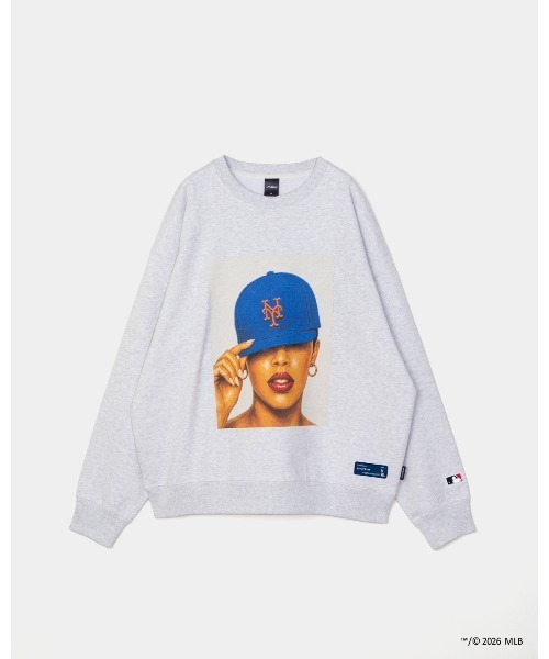 APPLEBUM(アップルバム)の「“METS GIRL” Crew Sweat(スウェット・メンズ・アッシュ/ブラック・MEDIUM)」の2枚目の写真