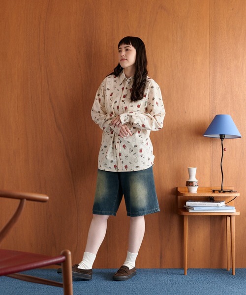 POWER TO THE PEOPLE(パワートゥーザピープル)の「イラスト総柄シャツ(シャツ/ブラウス・メンズ・B/C/A・MEDIUM/LARGE/X-LARGE)」の4枚目の写真