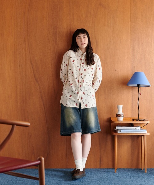 POWER TO THE PEOPLE(パワートゥーザピープル)の「イラスト総柄シャツ(シャツ/ブラウス・メンズ・B/C/A・MEDIUM/LARGE/X-LARGE)」の5枚目の写真