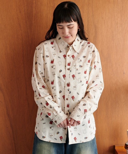 POWER TO THE PEOPLE(パワートゥーザピープル)の「イラスト総柄シャツ(シャツ/ブラウス・メンズ・B/C/A・MEDIUM/LARGE/X-LARGE)」の7枚目の写真