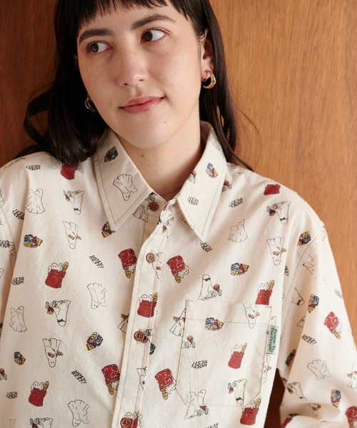 POWER TO THE PEOPLE(パワートゥーザピープル)の「イラスト総柄シャツ(シャツ/ブラウス・メンズ・B/C/A・MEDIUM/LARGE/X-LARGE)」の8枚目の写真