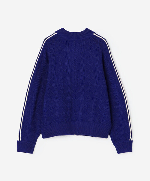 RICE NINE TEN(ライスナインテン)の「RICE NINE TEN | ニット トレーニングジャケット MEN(その他トップス・メンズ・レッド/ブルー・M/S)」の4枚目の写真