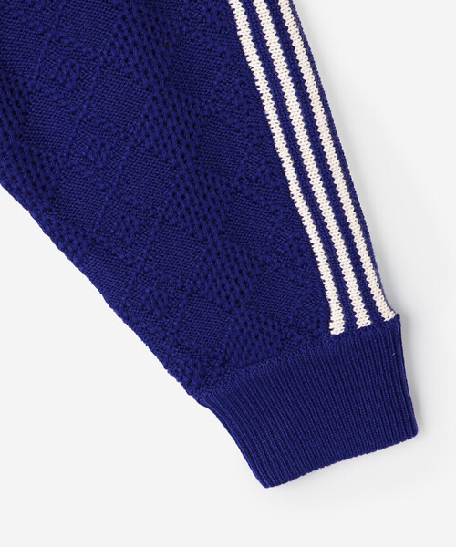 RICE NINE TEN(ライスナインテン)の「RICE NINE TEN | ニット トレーニングジャケット MEN(その他トップス・メンズ・レッド/ブルー・M/S)」の6枚目の写真
