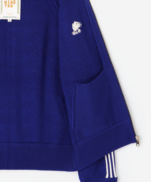 RICE NINE TEN(ライスナインテン)の「RICE NINE TEN | ニット トレーニングジャケット MEN(その他トップス・メンズ・レッド/ブルー・M/S)」の8枚目の写真