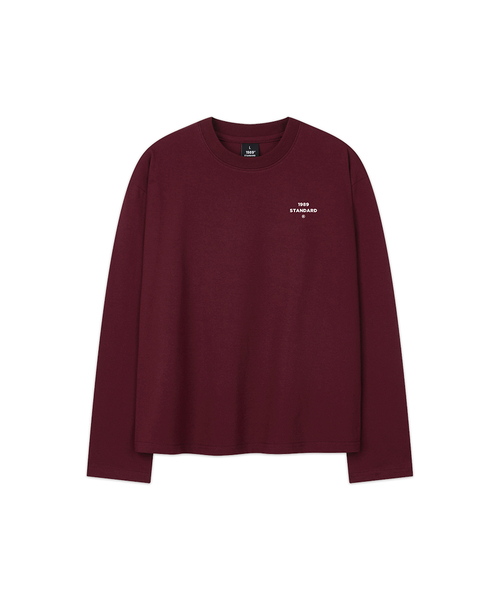 1989STANDARD(1989スタンダード)の「SMALL CENTER クロップロングスリーブ(SKLSTD-0015)(Tシャツ/カットソー・メンズ・ライトグレー/バーガンディー/ホワイト/ブラック・X-LARGE/MEDIUM/LARGE)」の4枚目の写真