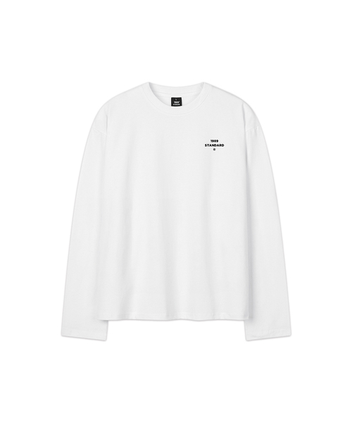 1989STANDARD(1989スタンダード)の「SMALL CENTER クロップロングスリーブ(SKLSTD-0015)(Tシャツ/カットソー・メンズ・ライトグレー/バーガンディー/ホワイト/ブラック・X-LARGE/MEDIUM/LARGE)」の2枚目の写真