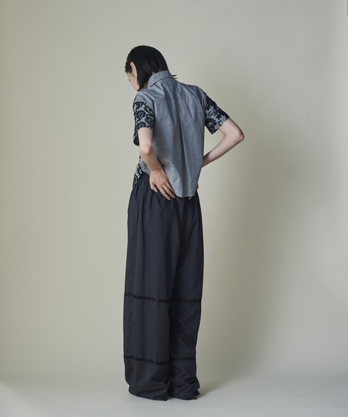 mintdesigns(ミントデザインズ)の「Layered Paisley Tie Collar Shirt(シャツ/ブラウス・レディース・ブラック/サックスブルー・ONESIZE)」の7枚目の写真