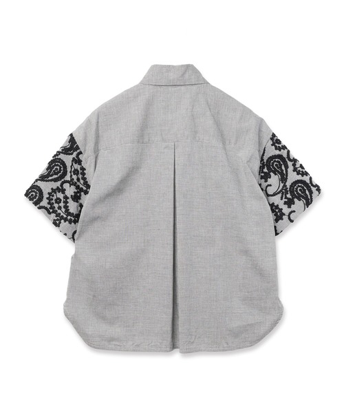 mintdesigns(ミントデザインズ)の「Layered Paisley Tie Collar Shirt(シャツ/ブラウス・レディース・ブラック/サックスブルー・ONESIZE)」の9枚目の写真