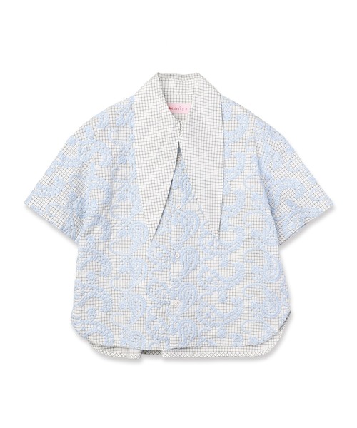 mintdesigns(ミントデザインズ)の「Layered Paisley Tie Collar Shirt(シャツ/ブラウス・レディース・ブラック/サックスブルー・ONESIZE)」の10枚目の写真