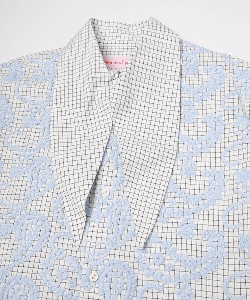 mintdesigns(ミントデザインズ)の「Layered Paisley Tie Collar Shirt(シャツ/ブラウス・レディース・ブラック/サックスブルー・ONESIZE)」の15枚目の写真