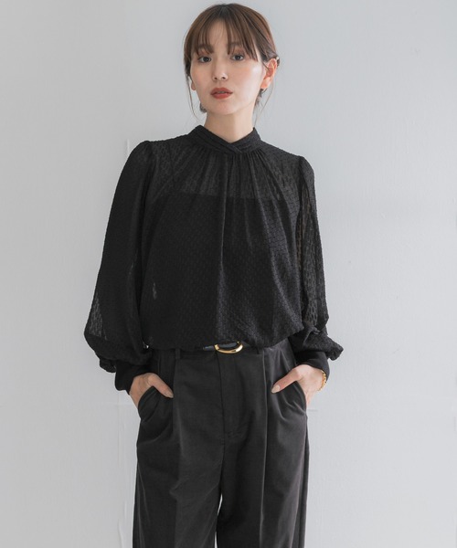 URBAN RESEARCH ROSSO WOMEN(アーバンリサーチ ロッソ)の「ハイネックボリュームスリーブブラウス(シャツ/ブラウス・レディース・ピンク/ブラック/アイボリー・FREE)」の18枚目の写真