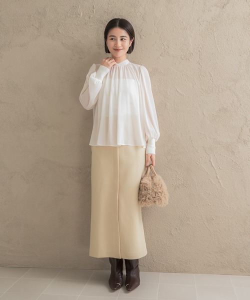 URBAN RESEARCH ROSSO WOMEN(アーバンリサーチ ロッソ)の「ハイネックボリュームスリーブブラウス(シャツ/ブラウス・レディース・ピンク/ブラック/アイボリー・FREE)」の11枚目の写真