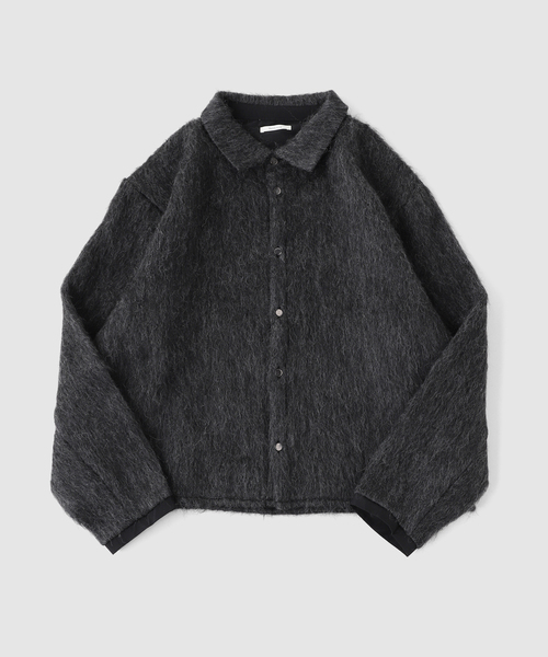 BAYCREW'S DEPO(ベイクルーズデポ)の「PASTOR NOVA /パストルノヴァ MOHAIR SHAGGY SHIRT(シャツ/ブラウス・メンズ・ブラック/チャコールグレー・1/2)」の2枚目の写真