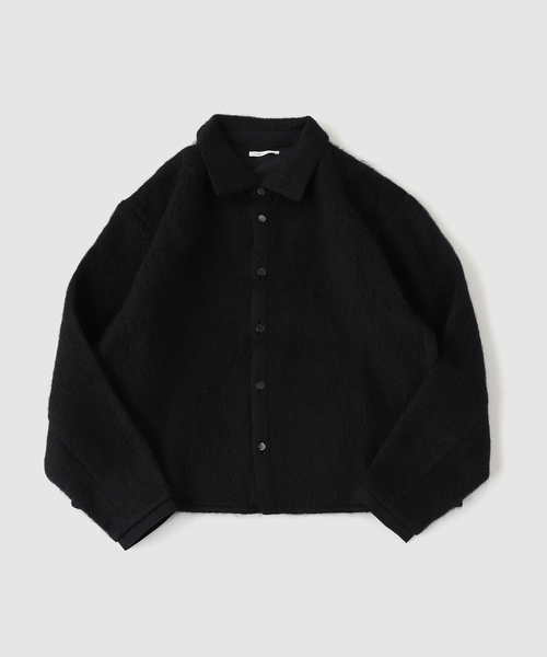 BAYCREW'S DEPO(ベイクルーズデポ)の「PASTOR NOVA /パストルノヴァ MOHAIR SHAGGY SHIRT(シャツ/ブラウス・メンズ・ブラック/チャコールグレー・1/2)」の1枚目の写真