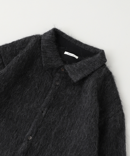 BAYCREW'S DEPO(ベイクルーズデポ)の「PASTOR NOVA /パストルノヴァ MOHAIR SHAGGY SHIRT(シャツ/ブラウス・メンズ・ブラック/チャコールグレー・1/2)」の6枚目の写真