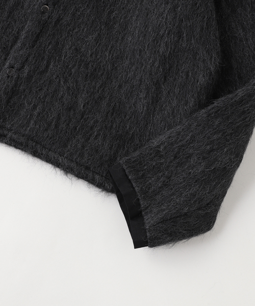 BAYCREW'S DEPO(ベイクルーズデポ)の「PASTOR NOVA /パストルノヴァ MOHAIR SHAGGY SHIRT(シャツ/ブラウス・メンズ・ブラック/チャコールグレー・1/2)」の7枚目の写真