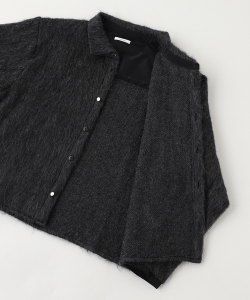 BAYCREW'S DEPO(ベイクルーズデポ)の「PASTOR NOVA /パストルノヴァ MOHAIR SHAGGY SHIRT(シャツ/ブラウス・メンズ・ブラック/チャコールグレー・1/2)」の8枚目の写真