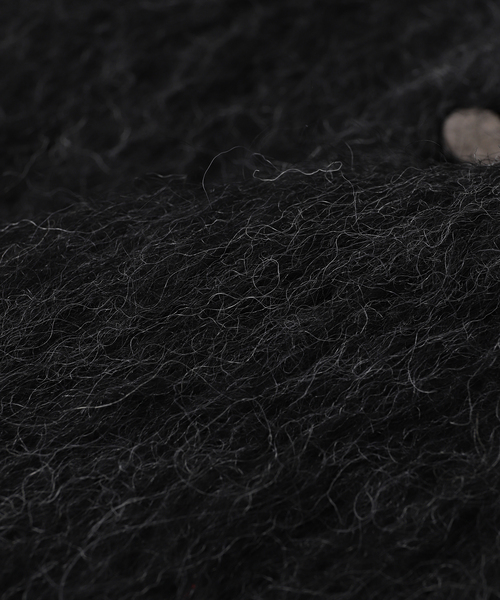 BAYCREW'S DEPO(ベイクルーズデポ)の「PASTOR NOVA /パストルノヴァ MOHAIR SHAGGY SHIRT(シャツ/ブラウス・メンズ・ブラック/チャコールグレー・1/2)」の4枚目の写真