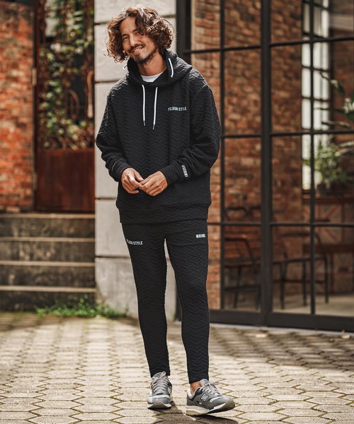 felkod(フィルコッド)の「mpa4256- Y Pattern Jacquard Hoodie ジャカードパーカー(F26F110)(パーカー・メンズ・ブラック×ホワイト/ブラック×ピンク・M/S/L)」の8枚目の写真