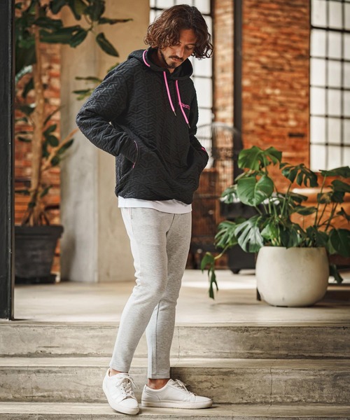 felkod(フィルコッド)の「mpa4256- Y Pattern Jacquard Hoodie ジャカードパーカー(F26F110)(パーカー・メンズ・ブラック×ホワイト/ブラック×ピンク・M/S/L)」の13枚目の写真