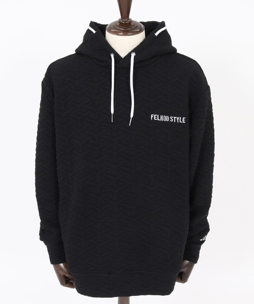 felkod(フィルコッド)の「mpa4256- Y Pattern Jacquard Hoodie ジャカードパーカー(F26F110)(パーカー・メンズ・ブラック×ホワイト/ブラック×ピンク・M/S/L)」の19枚目の写真
