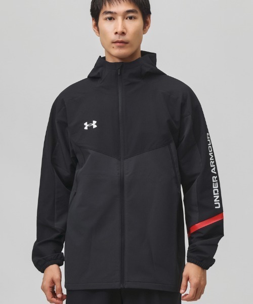 UNDER ARMOUR（アンダーアーマー）の「アンダーアーマー UNDER ARMOUR UAブラッシュドウーブン ジャケット（ジャージ・メンズ・ホワイト/ブラック/ブルー・M/LL/L/S）」の3枚目の写真
