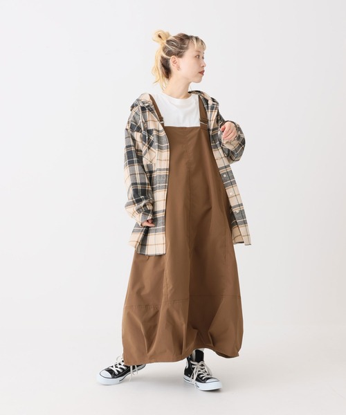 HEART MARKET(ハートマーケット)の「チェックフードシャツチュニック(シャツ/ブラウス・レディース・グレー/ベージュ/レッド/グリーン/イエロー/ネイビー・FREE)」の21枚目の写真
