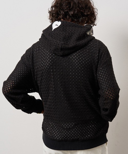 STUD MUFFIN（スタッドマフィン）の「mj12052- コットンラッセルメッシュ ハートパフワッペンフーディブルゾン(714-02938)（その他アウター・メンズ・ベージュ/ブラック・3/2/4）」の7枚目の写真