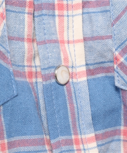 JACKROSE（ジャックローズ）の「ヴィンテージサーフチェックウエスタンシャツ（シャツ/ブラウス・メンズ・サックスブルー/ピンク・L/M）」の8枚目の写真