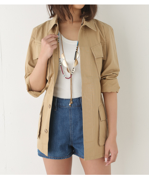 SLY（スライ）の「LIGHT MILITARY JK（その他アウター・レディース・カーキ/オフホワイト/ベージュ・FREE）」の3枚目の写真