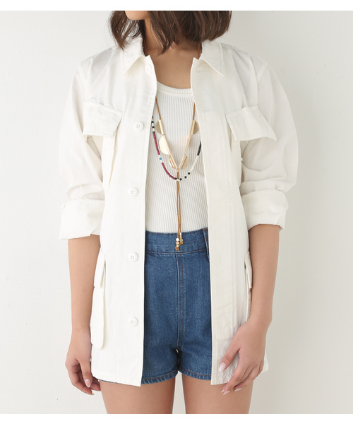 SLY（スライ）の「LIGHT MILITARY JK（その他アウター・レディース・カーキ/オフホワイト/ベージュ・FREE）」の2枚目の写真