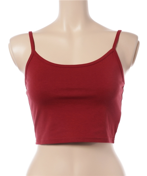 MOUSSY（マウジー）の「SHORT CAMI（キャミソール・レディース・オフホワイト/ワインレッド/ブラック・1/2）」の3枚目の写真