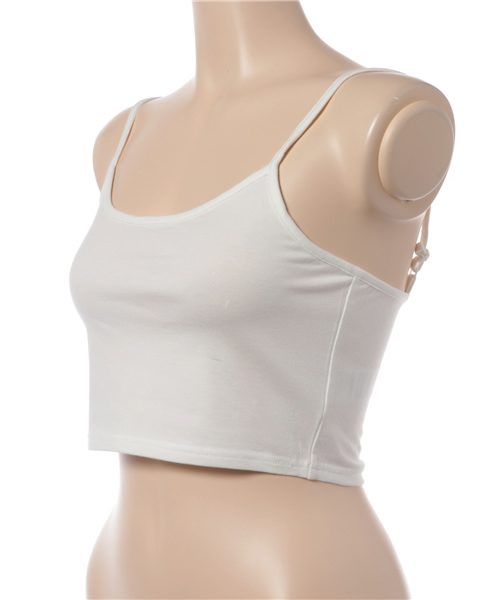 MOUSSY（マウジー）の「SHORT CAMI（キャミソール・レディース・オフホワイト/ワインレッド/ブラック・1/2）」の4枚目の写真