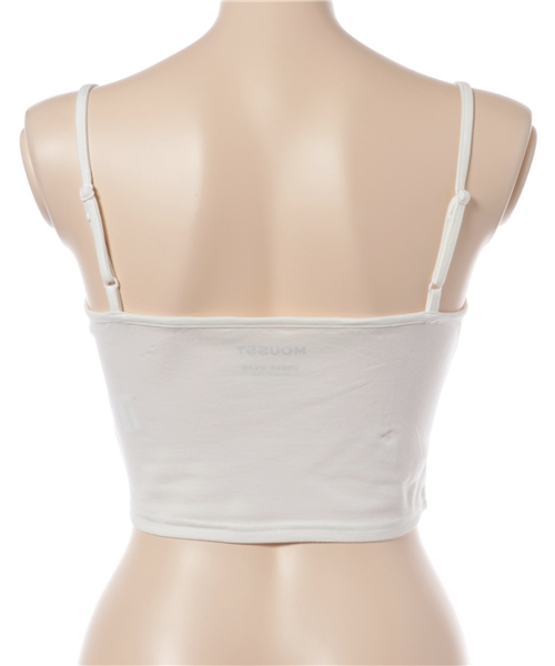 MOUSSY（マウジー）の「SHORT CAMI（キャミソール・レディース・オフホワイト/ワインレッド/ブラック・1/2）」の5枚目の写真